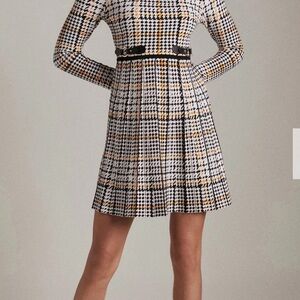 Karen Millen Check Knit Funnel Neck Skater Dress

Size L